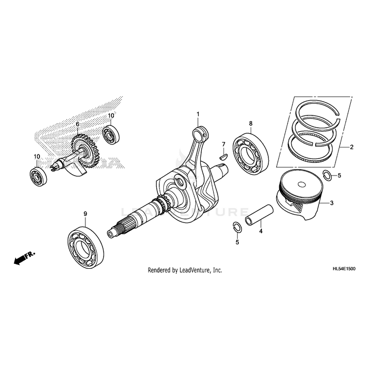 Honda - Ring Set, Piston (O.S. 0.50) - 13012-HP0-A01