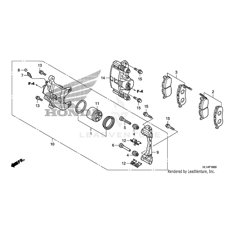 Honda - Bracket, Front Caliper - 45111-HL1-A01