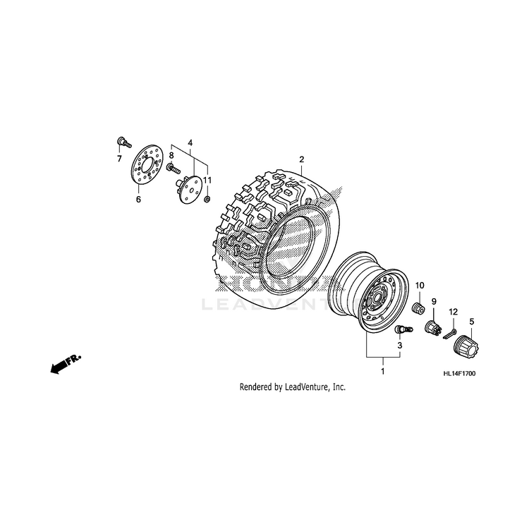 Honda - Wheel Sub-Assembly - 42650-HL1-A10