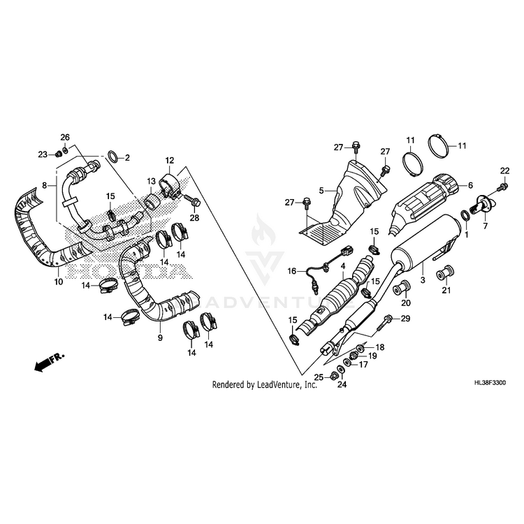Honda - Arrester, Spark - 18317-HL3-A00