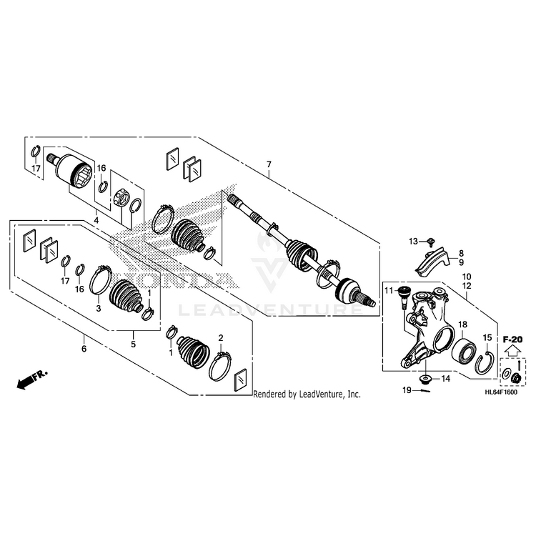 Honda - Joint, Front Ball (Lower) - 51220-TY0-004