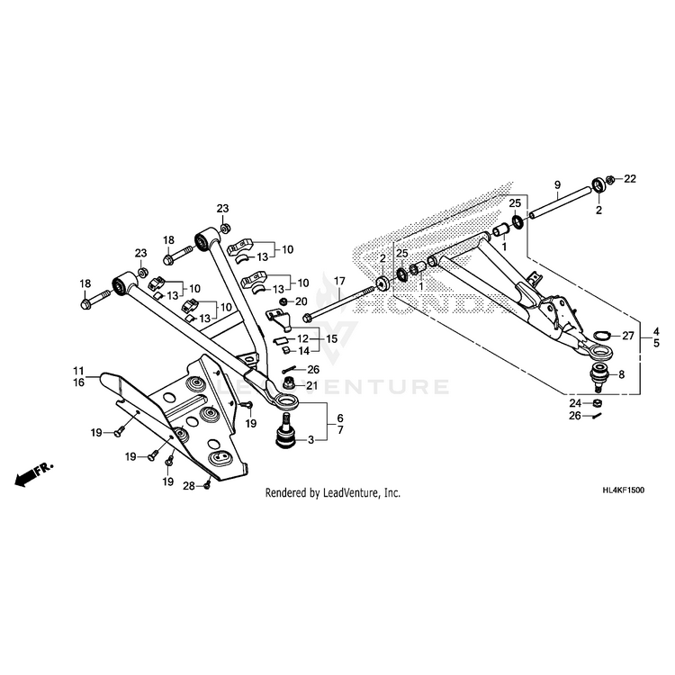Honda - Guard, Right Front Arm - 51711-HL4-F00
