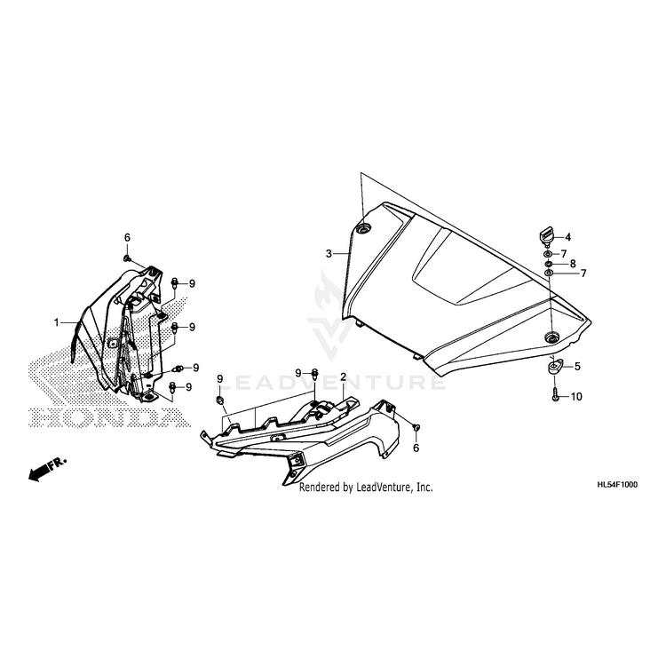 Honda - Hood, Front *R232* (Patriot Red) - 61300-HL5-E00ZB