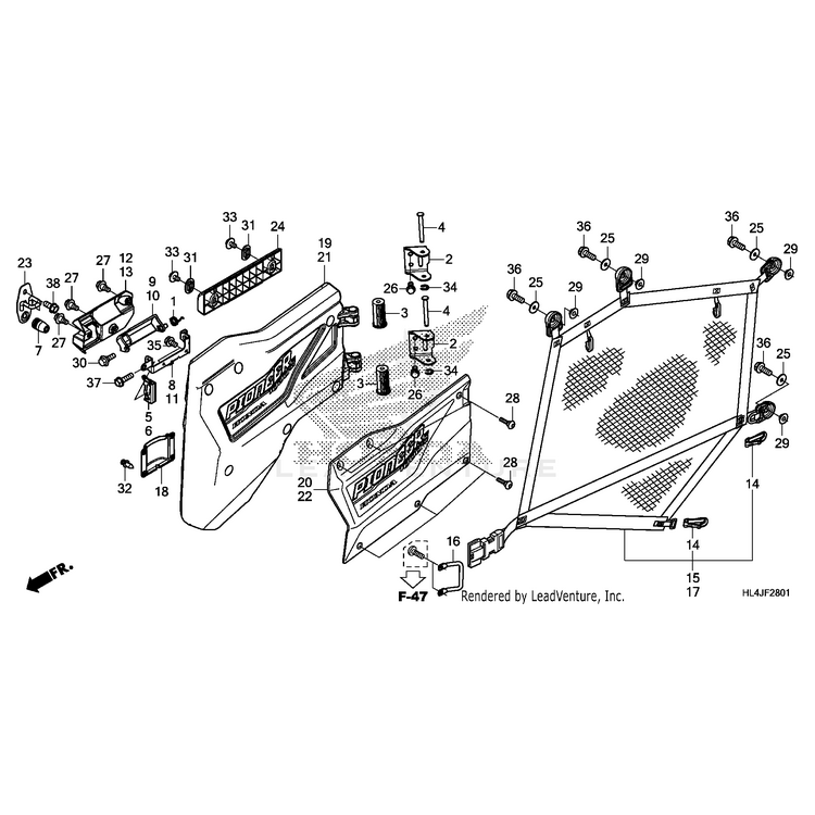 Honda - Dr, Rear L Pnl (Type1) - 73610-HL4-MB0ZA