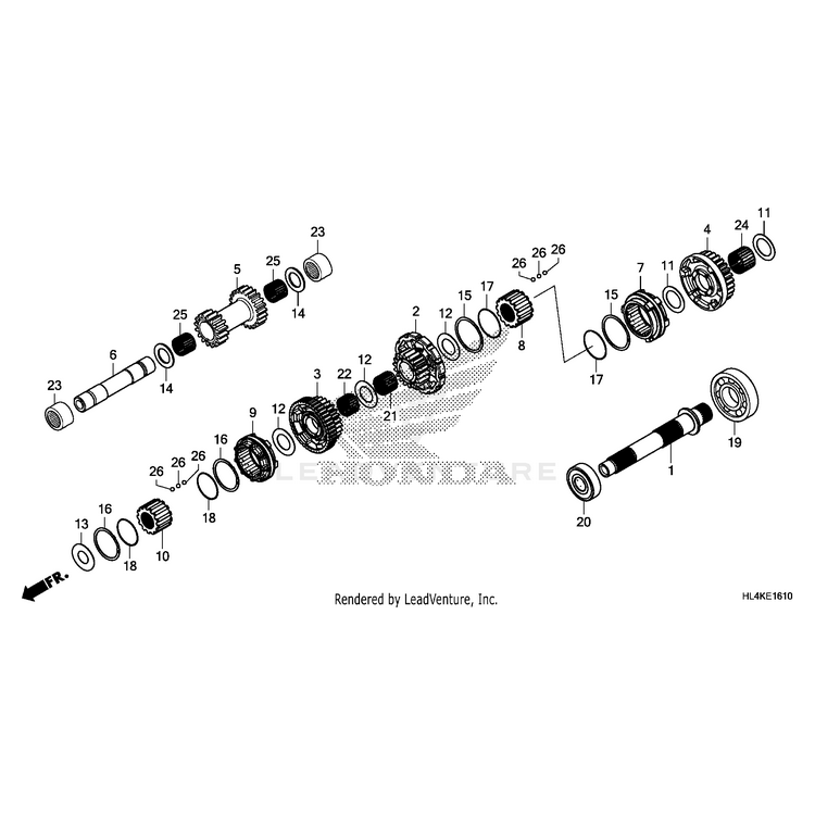 Honda - Gear, Reverse Drive (27T) - 23691-HL4-000