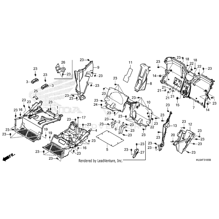 Honda - Cover, Right Seat-Back - 71520-HL6-A00