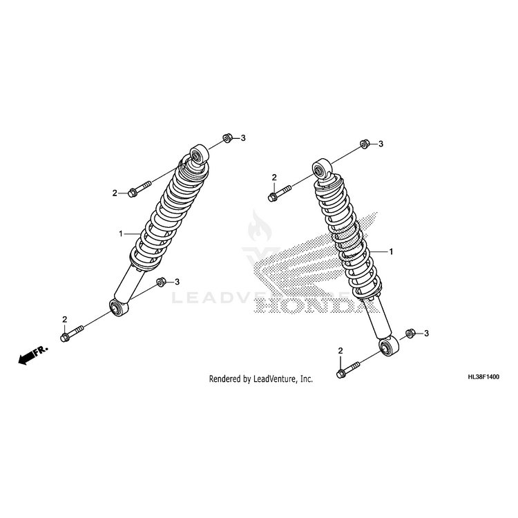 Honda - Cushion Assembly, Front (Kyb) - 51400-HL3-661