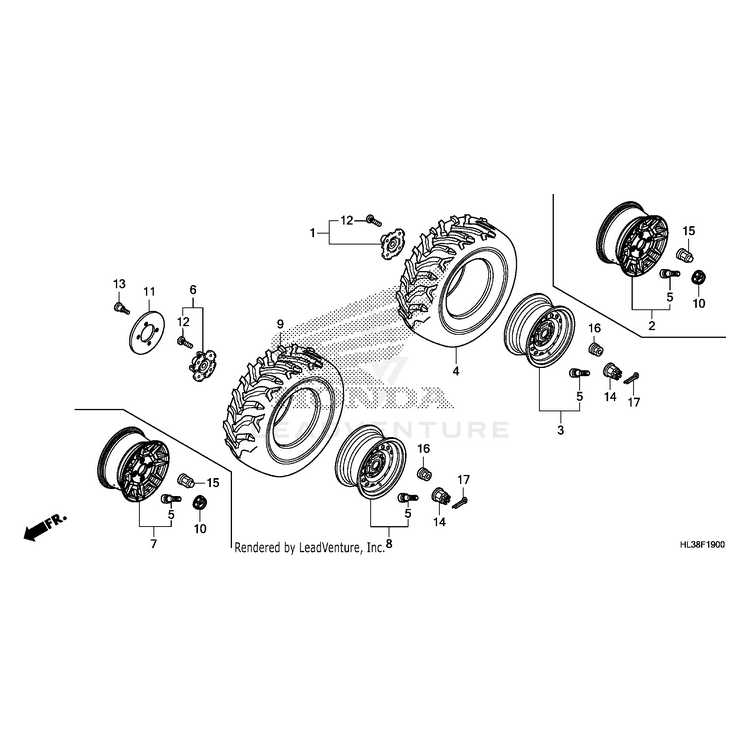 Honda - Tire (25X10.00-12Nhs) (Otr) - 42711-HL3-B41