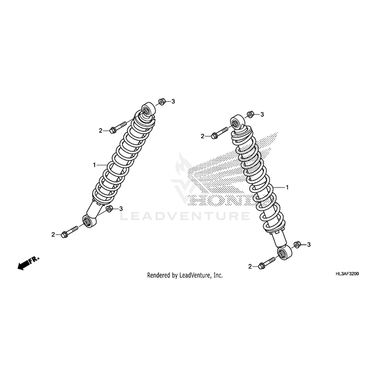 Honda - Cushion Assembly, Rear (Kyb) - 52400-HL3-611