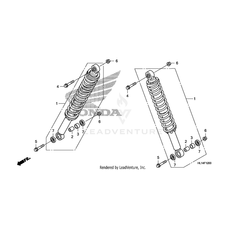 Honda - Cushion Assembly, Front - 51400-HL1-A01