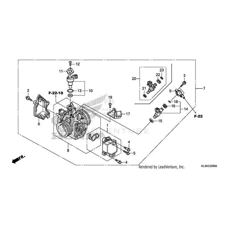 Honda - Body Assembly, Throttle (Gq6Ja A) - 16400-HL3-A01
