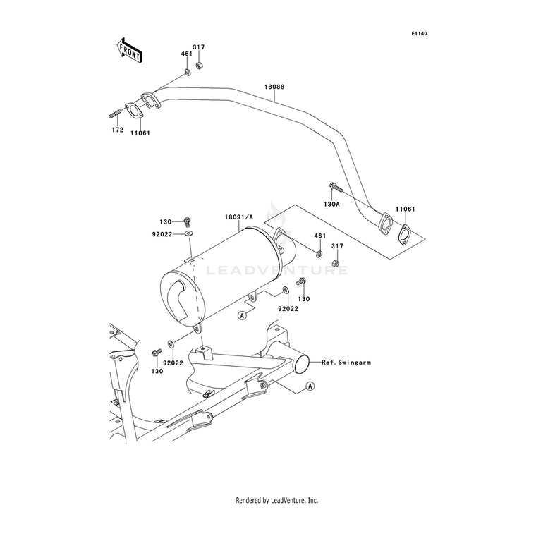 Kawasaki - Bolt-Flanged,8X30 - 130CB0830