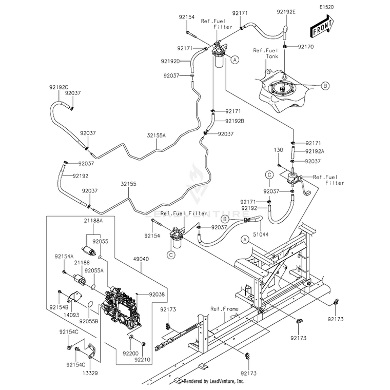 Kawasaki - Support - 13329-0001