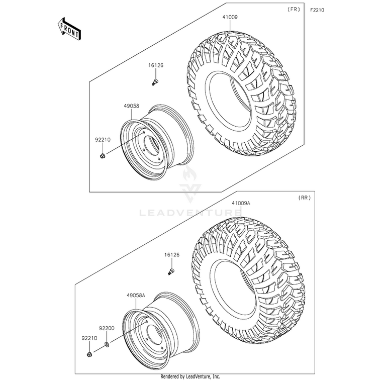 Kawasaki - Tire,26X9.00R12 4Pr,Frontier - 41009-0567
