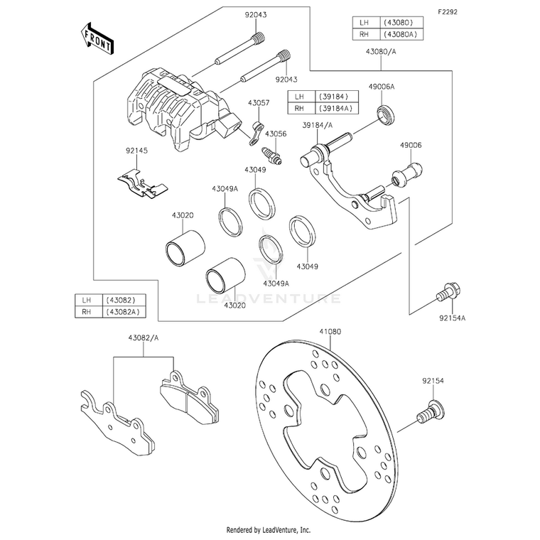 Kawasaki - Caliper-Sub-Assembly,Lh - 43080-0165