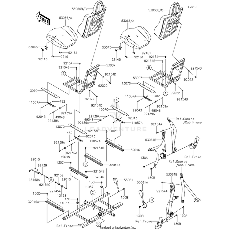 Kawasaki - Frame-Seat - 53007-0441