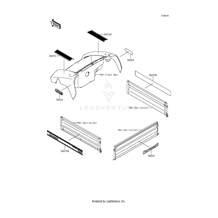 Kawasaki - Pattern,Side Plate,Lh - 56075-0670