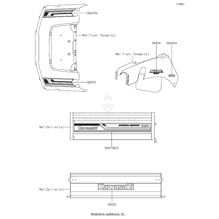 Kawasaki - Pattern,Side Plate,Lh - 56075-2073