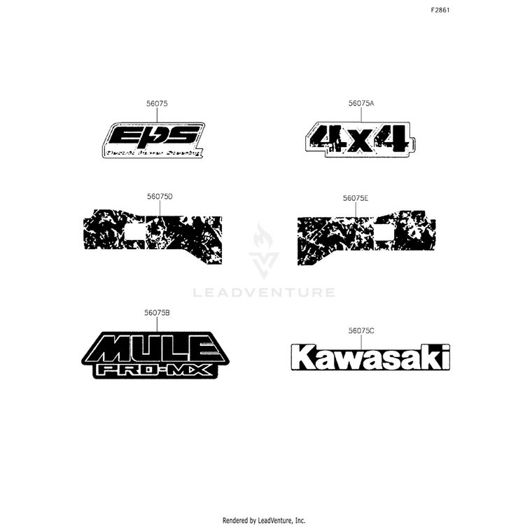 Kawasaki - Pattern,Door,Rh - 56075-Y045