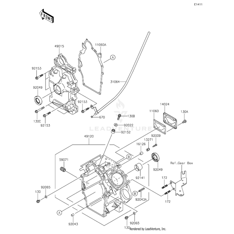 Kawasaki - Gasket,8.5X16X1 - 92065-023