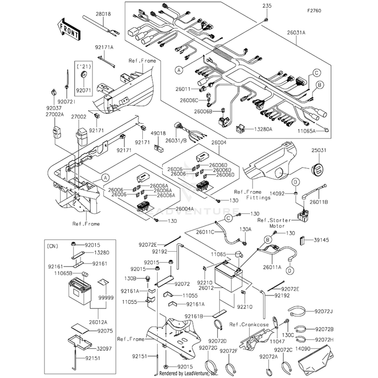 Kawasaki - Band,L=250 - 92072-1237