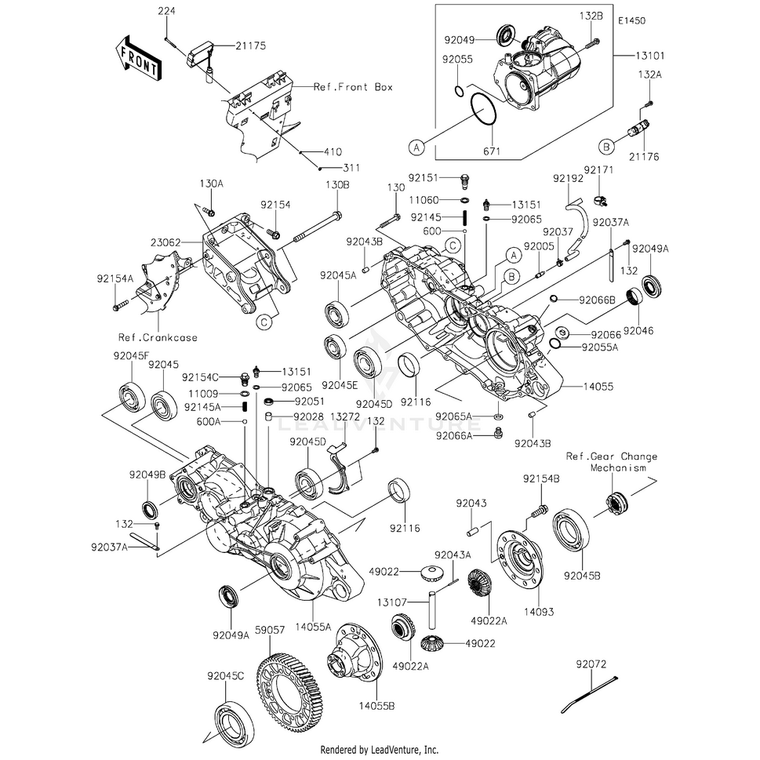 Kawasaki - Bearing-Roller,Hr32206Ja Lc - 92116-0015