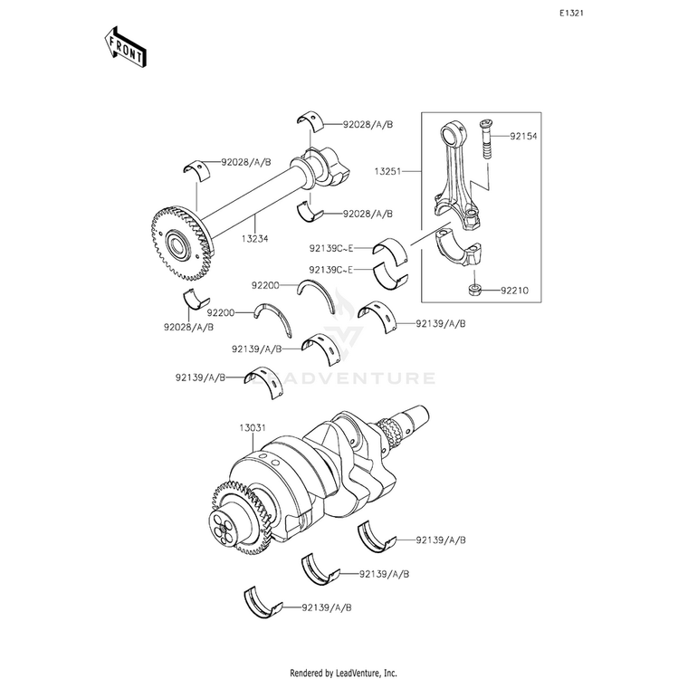 Kawasaki - Bushing,Connecting Rod,Black - 92139-0926
