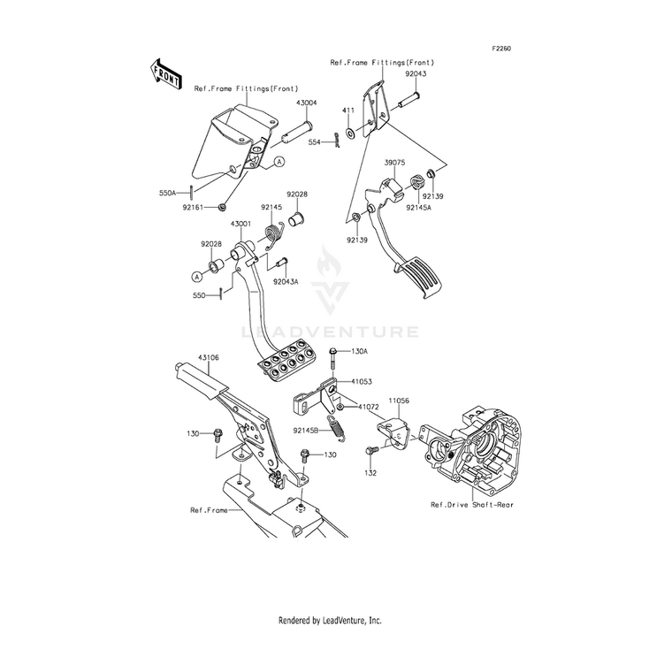 Kawasaki - Spring,Brake Pedal Re - 92145-0575