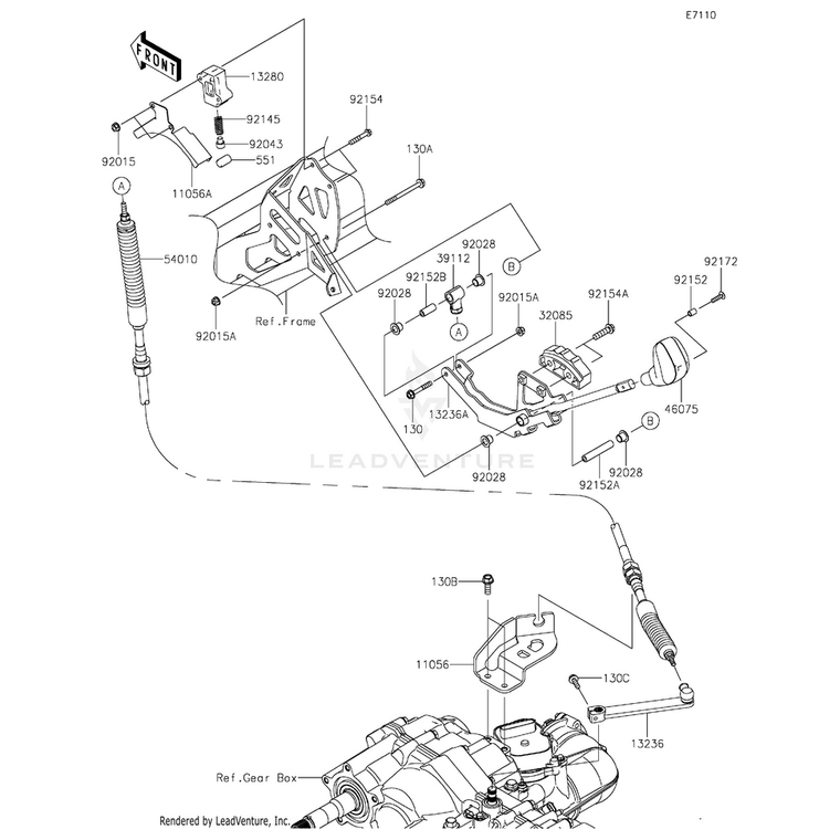 Kawasaki - Collar,6X10X25 - 92152-1854
