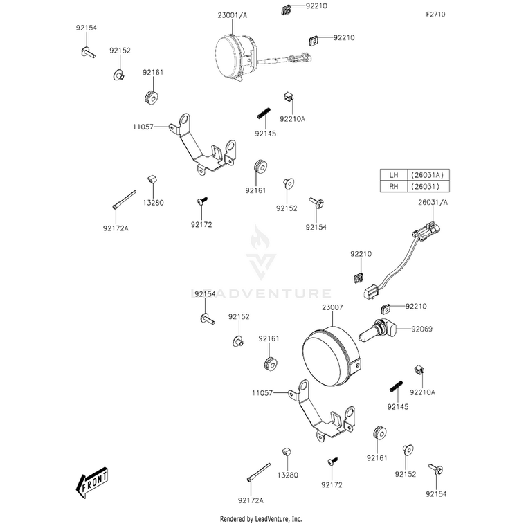 Kawasaki - Collar,Head Light - 92152-Y064