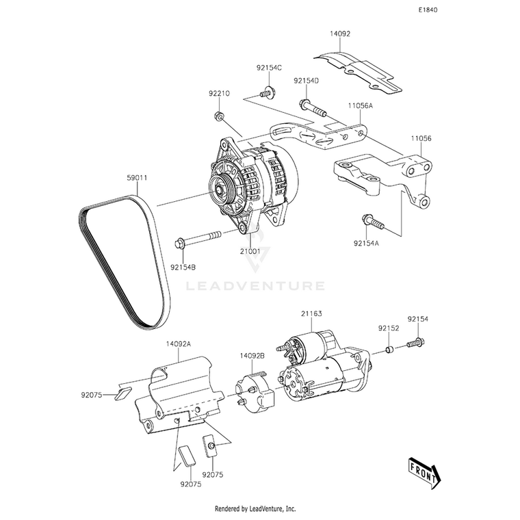 Kawasaki - Bolt,Flanged,10X40 - 92154-1604