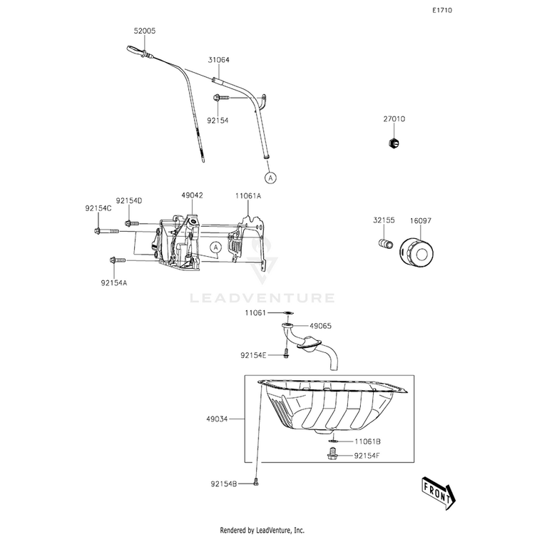Kawasaki - Bolt,Drain - 92154-1635