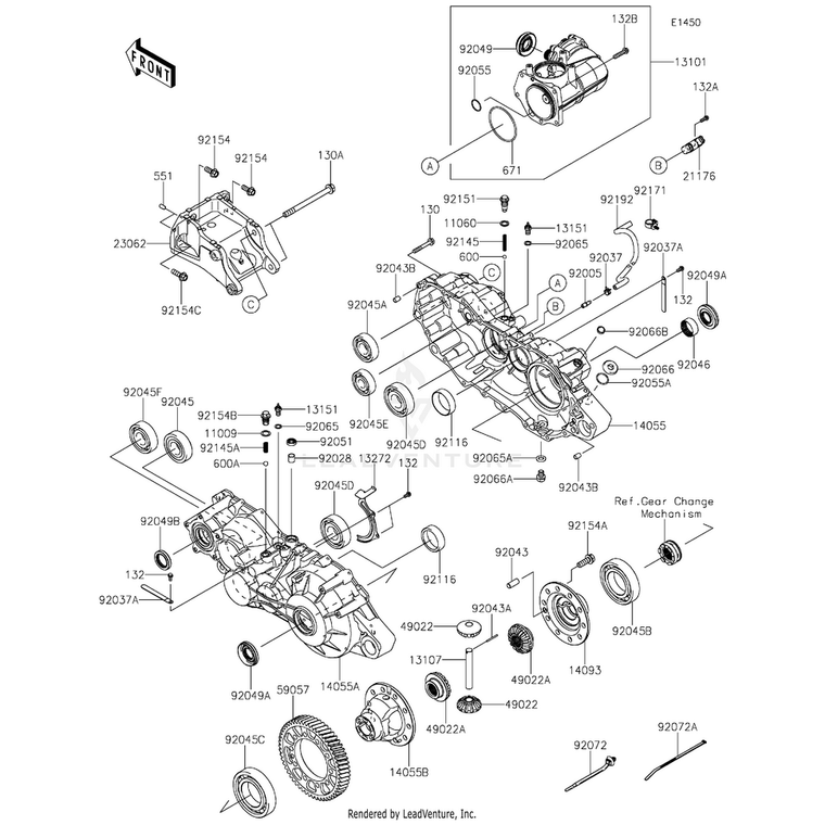 Kawasaki - Bolt,Flanged,10X32 - 92154-1740