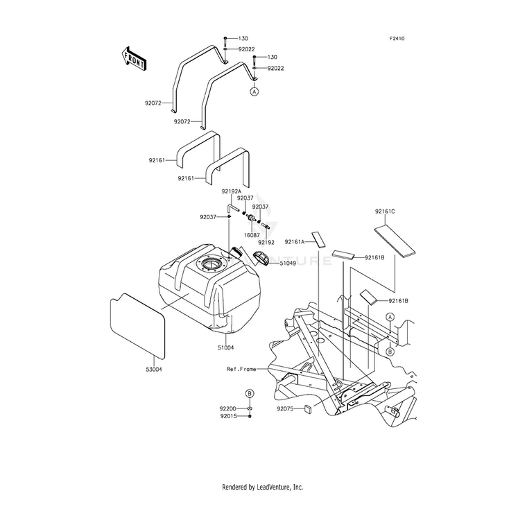 Kawasaki - Damper,70X280X7 - 92161-1452