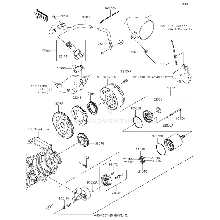 Kawasaki - Screw - 92172-0334