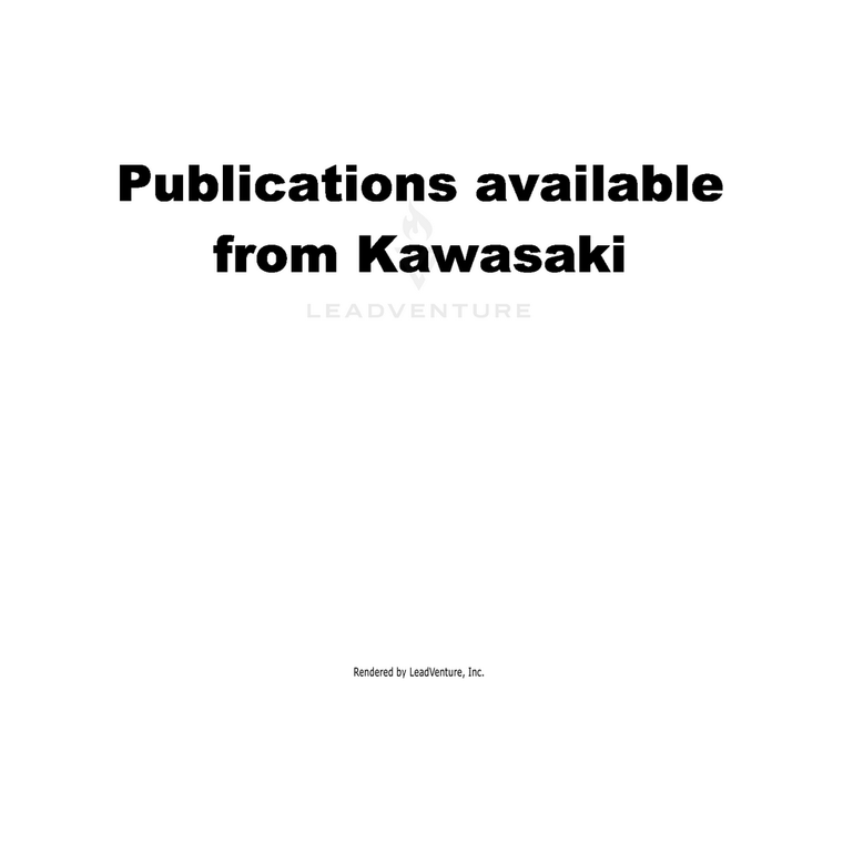 Kawasaki - O/M Krt800B/C/Dff - 99987-1815