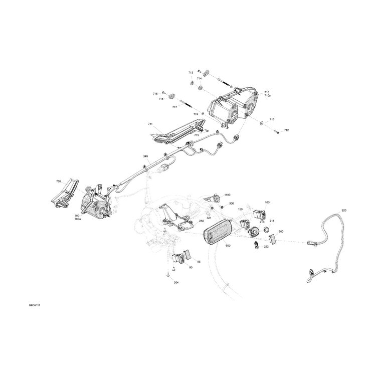 Can-Am - Deep Black, LH Front Headlight Trim - 705013593
