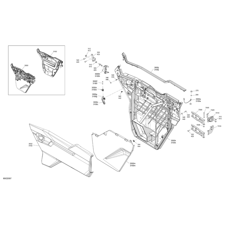 Can-Am - Upper Door Hinge - 705800802