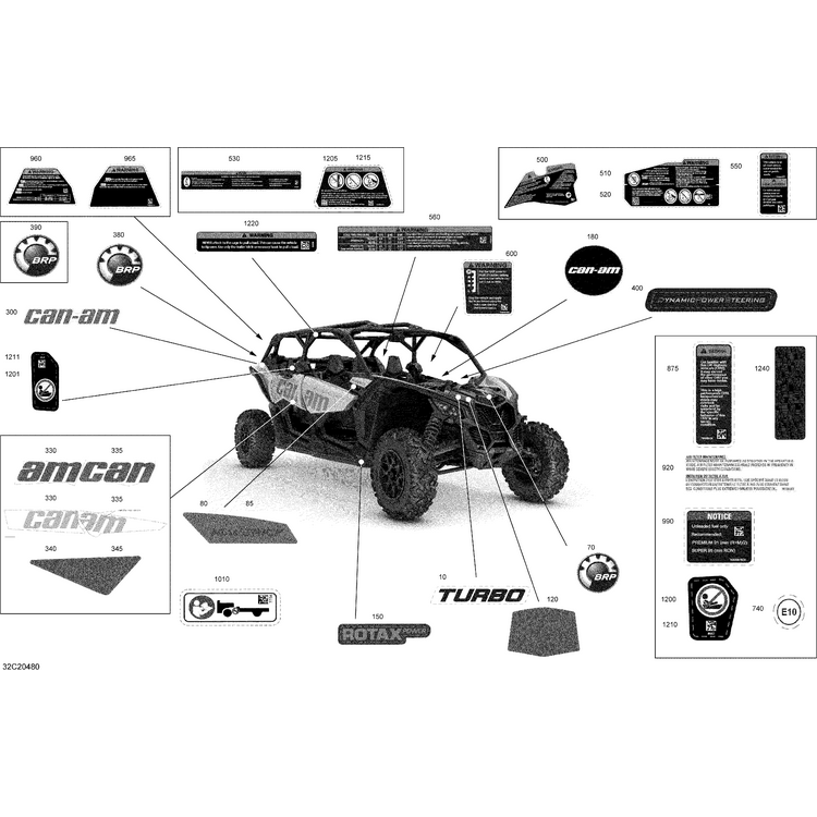 Can-Am - RH Rear Lower Door Decal - 704907009