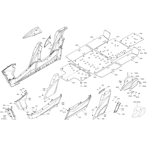 Can-Am - Black, RH Lower Panel - 705005424