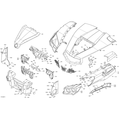 Can-Am - LH Front Facia - 705002885