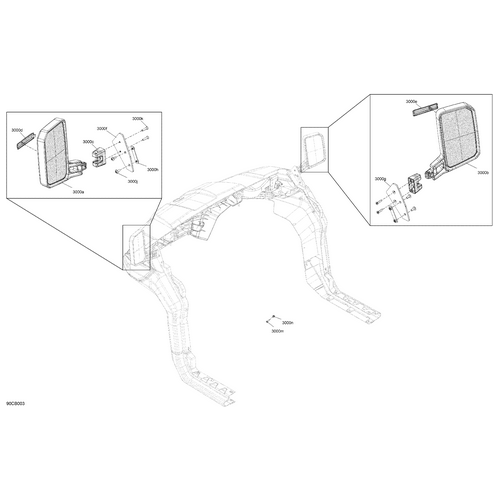 Can-Am - LH Front Rearview Mirror Assy - 705015282