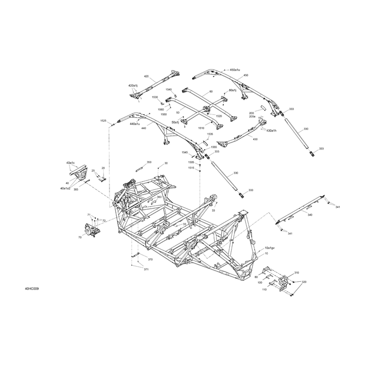 Can-Am - Chalk, RH Reinforcement Cage - 705209881