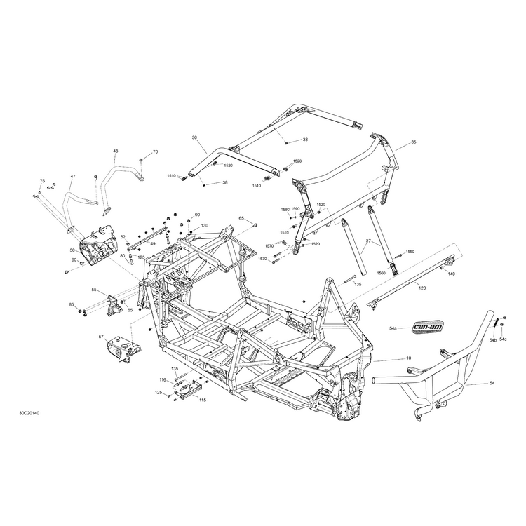 Can-Am - Hyper Silver, RH Front Bumper - 705208402
