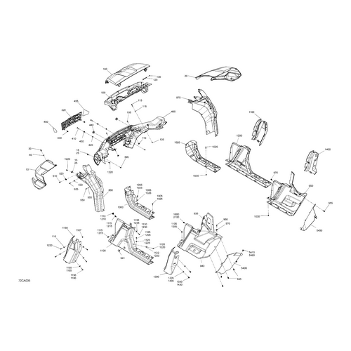 Can-Am - RH Middle Side Panel - 705013661