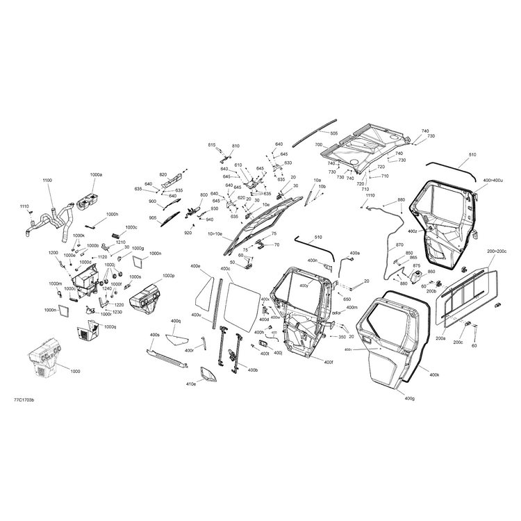 Can-Am - LH Interior Handle - 705800229