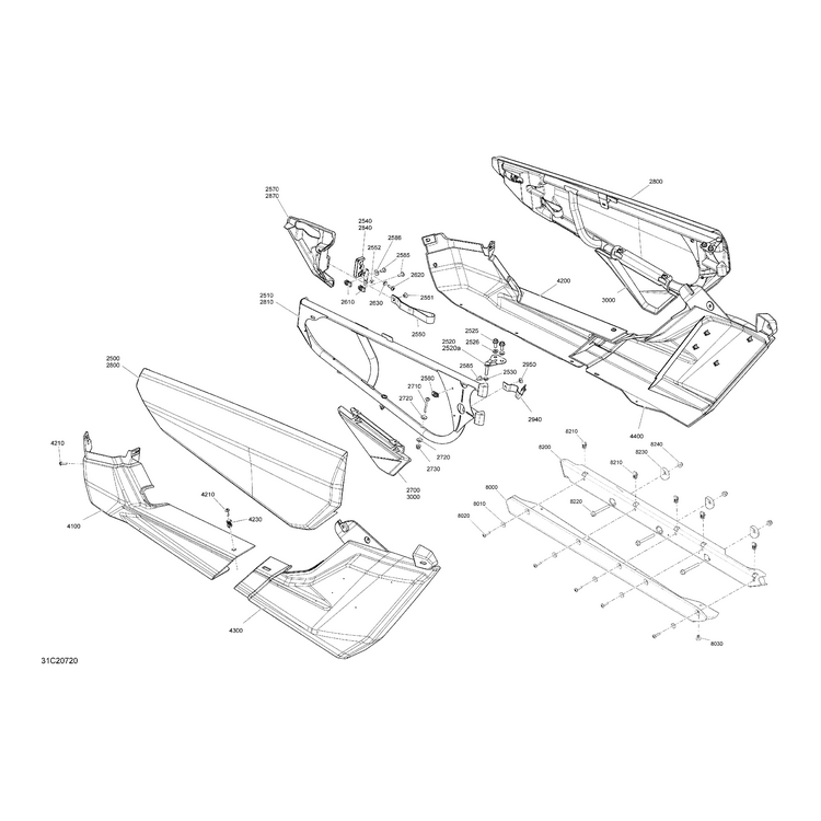 Can-Am - Orange Crush, LH Body Panel Guard - 705014109