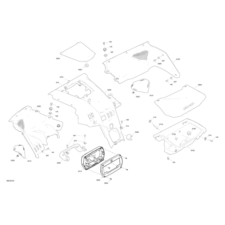 Can-Am - Can-Am Red, Central Dashboard - 707900873