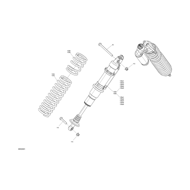 Can-Am - Deep Black, Compression Spring - 706205354