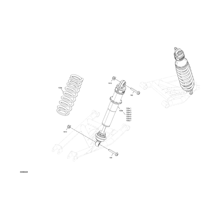 Can-Am - Can-Am Red, Rear Compression Spring - 706004462